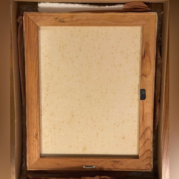 “Girl with Doll” by Pat Pearson - vintage folk art, Americana, canvas art - Picture 4 of 9